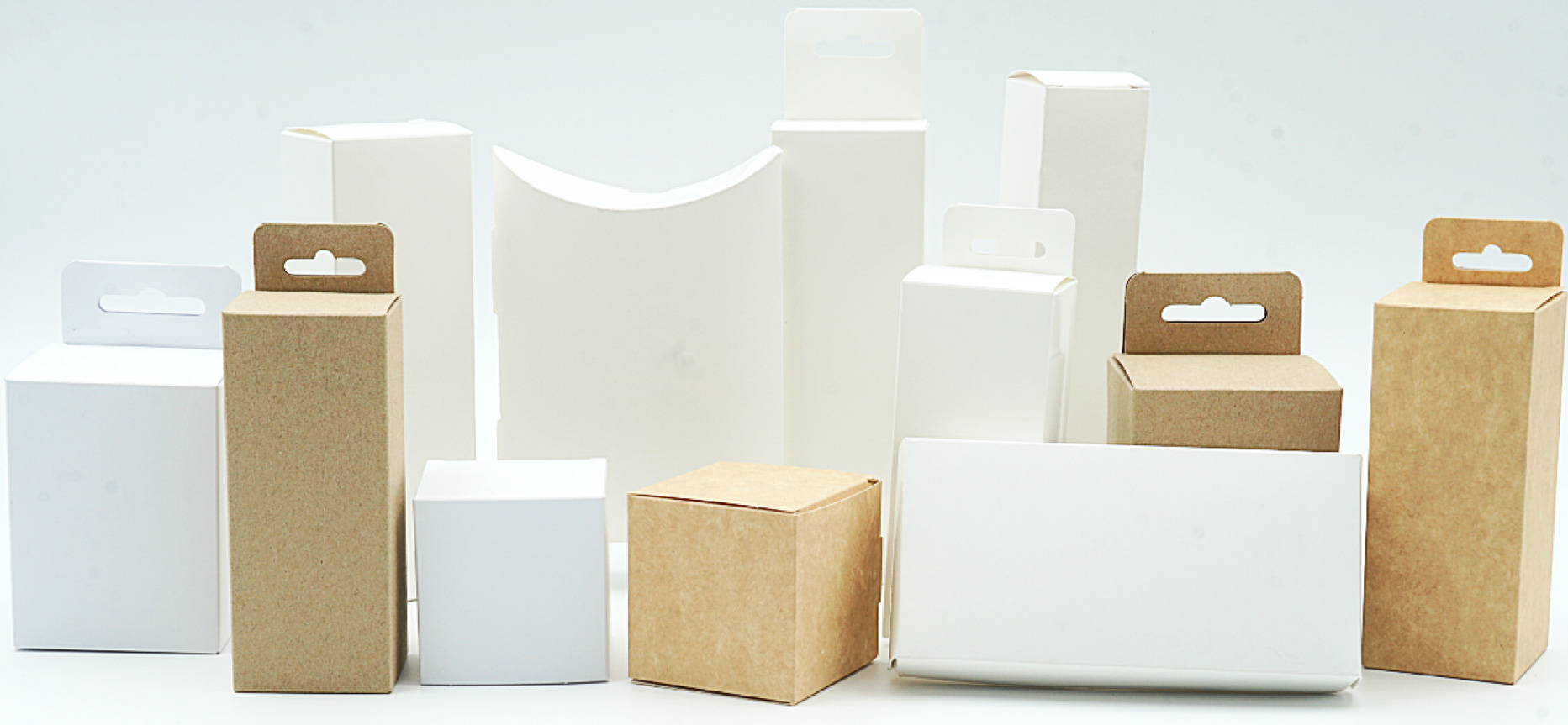 Variedad de modelos de caja Kajica de distintos tamaños y formas